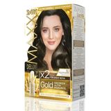 Maxx Deluxe Gold Küllü Koyu Kumral 6.1 24K Altın Parçacıklı 2x50 ml Saç Boyası