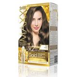 Maxx Deluxe Gold Kumral 7.0 24K Altın Parçacıklı 2x50 ml Saç Boyası
