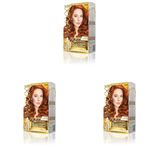 MAXX DELUXE Gold serisi 24K Altın Parçacıklı Serum ile 1 Kutu 2 x 50 ml ve Geliştiriciler Saç Boyası (TARÇIN BAKIR 8.45) (3 paketi)