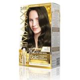 Maxx Deluxe Gold Yoğun Küllü Koyu Kumral 6.11 24K Altın Parçacıklı 2x50 ml Saç Boyası