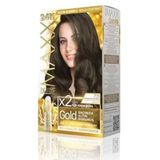 Maxx Deluxe Gold Yoğun Küllü Kumral 7.11 24K Altın Parçacıklı 2x50 ml Saç Boyası