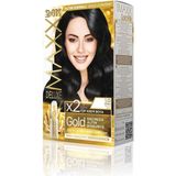 Maxx Deluxe Golden Beauty 24K Altın İçerikli Kalıcı 1.0 Yoğun Siyah 2x50 ml Saç Boyası