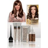 Maxx Deluxe Golden Beauty Set Saç Boyası 5,77 Sıcak Çikolata 2 Li + Fırça+Pratik Boyama Kabı