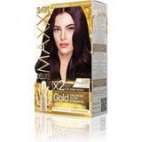 Maxx Deluxe Golden Series 24K Altın İçerikli Patlıcan Moru 3.66 2x50 ml Saç Bakım Serumlu Saç Boyası