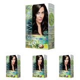 Maxx Deluxe Natural Beauty Amonyaksız Set Saç Boyası 3.0 Koyu Kahve (4 paketi)