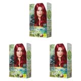 Maxx Deluxe Natural Beauty Amonyaksız Set Saç Boyası 5.65 Nar Kızılı (3 paketi)