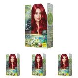 Maxx Deluxe Natural Beauty Amonyaksız Set Saç Boyası 5.65 Nar Kızılı (4 paketi)