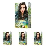 Maxx Deluxe Natural Beauty Amonyaksız Set Saç Boyası 7.11 Yoğun Küllü Kumral (4 paketi)