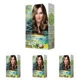 Maxx Deluxe Natural Beauty Amonyaksız Set Saç Boyası 7.3 Fındık Kabuğu (4 paketi)