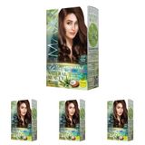 Maxx Deluxe Natural Beauty Amonyaksız Set Saç Boyası 7.7 Karamel Kahve (4 paketi)