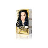 Maxx Deluxe Serisi 24K Altın Parçacıklı Serum ile 1 Kutu 2 x 50 ml ve Geliştiriciler Saç Boyası (Mavi Siyah 1.1)