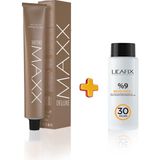 Maxx Deluxe Tüp Boya 100 ml - 30 V Oksidan 60 ml - 7.7 Işıltılı Kahve