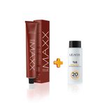 MAXX DELUXE Tüp Saç Boyası 100 ml -20V Oksidan 5.65 Çilek Kırmızısı