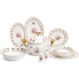 Maxx Doria Czech Collection Luster Flower 12 Kişilik 60 Parça Yemek Takımı