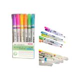 Maxx Hy9009-6 Silindir Muhurlu Desenli 6 Renk Fosforlu Kalem