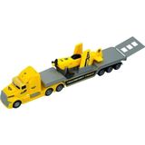 Maxx Wheels 23198 1:50 Sesli ve Işıklı Taşıyıcı Sarı Tır Sarı Uçak