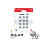 Maxycell 12 x AG13 LR44 1.5 V Düğme Pil