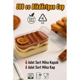 May 6'lı Tiramisu Cup 300 cc Mika Kase Plastik Şeffaf Kapaklı Sunum Kabı Tatlı & Meze Ve Salata Kap