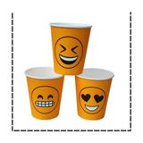 May Cup 7 Oz Karton Bardak 1000 Adet Karışık Smile Desen Maycup