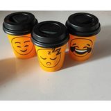 May Cup 7 Oz Karton Bardak 50 Adet Karışık Smile Desen + 50 Adet Bardak Kapağı