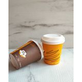 May Cup 8 Oz Kapaklı Karton Bardak Karışık Desen - 500 ADET