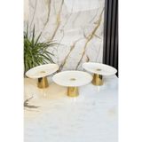 MAY HOME 3'Lü Porselen Gold Ayaklı Tabak Kayık Seti & Salata Kek Kurabiye Sunumluğu Servisliği ( Yıkanabilir)