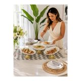 MAY HOME 3'Lü Porselen Kand Ayaklı Sofra Sunum Tabağı Seti & Meze Yemek Tatlı Salata Sunumluğu