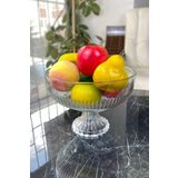 May Home Ayaklı Cam Salata Meyve Sunum Kasesi