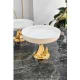 May Home Metal Ayaklı Porselen Kase & Salata Meyve Sunum Kasesi