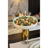 MAY HOME Porselen Gold Metal Ayaklı Sunumluk Kase & Salata Meyve Meze Servisliği ( Yıkanabilir)