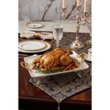 MAY HOME Porselen Kulplu Ayaklı Sunumluk Tabak &Yemek Meze Tatlı Servisiliği