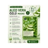 May Island Aloe Vera Yüz Maskesi 5’li – Anında Yatıştırıcı & Yoğun Nem Kore Kağıt Maske | Hassas Ciltler İçin