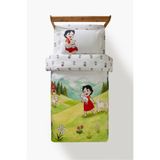 Maya And Luca Heidi ve alpler desenli %100 Pamuk 100x150 çocuk tek kişilik nevresim takımı