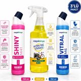 Maya Kimya M41 Duşakabin Banyo,armatür Temizleyici + M6 Tuvalet Temizleyici 750 ml ve Ultra Yağ Çözücü 1000 ml 3'lü Temizlik Seti