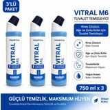 Maya Kimya Vitral M6 Ağır ve Zorlu Kirler Için Tuvalet Temizleyici, Kireç Çözücü 750 ml *3 Adet