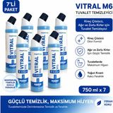 Maya Kimya Vitral M6 Ağır ve Zorlu Kirler Için Tuvalet Temizleyici, Kireç Çözücü 750 ml *6 Adet