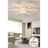 Maya Kumandalı Beyaz 3 Renk Modern Sarkıt LED Avize, Salon Dekorasyonu - Ahşap - Beyaz - Seçenek 1