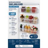 Mayaglory 1 ADET Buzdolabı Kapak içi Düzenleyici Organizer Mini Saklama Kabı Banyo Düzenleyici Ofis Çok Amaçlı Kutu, Çekmece Dolap İçi Organizer 750 Ml