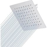 Mayaglory 25x25 cm Kare Paslanmaz Çelik Tepe Duş Başlığı - Kireç Önleyici Silikon Nozullu, Ultra İnce Tasarım, Geniş Yağmur Akışlı Banyo Duş Başlığı, Krom