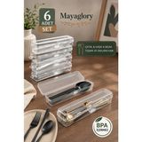 MAYAGLORY 6 Adet Çatal Bıçak Kaşık Takımı Saklama Kutusu Mutfak Düzenleyici Çeyizlik Organizer Düzenleyici Saklama Kabı Çekmece Içi Düzenleyici