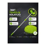 Mayaglory Araç Yıkama Fırçası Mikrofiber Bezli Oto Yıkama Fırça Uzayabilen Saplı Çok Fonksiyonlu Oto Detay Fırça Mop YEDEK BEZLİ
