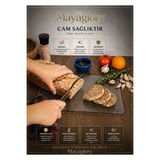 Mayaglory Büyük Boy(25x35) Özel Tasarım Füme Cam Kesme Panosu Doğrama Kesme Tahtası Kesim Panosu Levhası