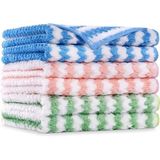 Mayaglory Çok Amaçlı Mikrofiber Temizlik Bezi Seti - 3'lü Paket, Yüksek Emici, İz ve Tüy Bırakmayan Mutfak, Cam ve Araç Kurulama Havlusu (Dalgalı Doku, Çok Renkli)