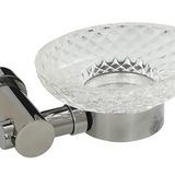 Mayaglory Elegance Serisi İnci Siyah Katı Sabunluk, B Cam, 12x16x17cm, PVD Kaplama, Pirinç Malzeme