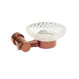 Mayaglory Elegance Serisi Rose Katı Sabunluk, B Cam, 12x16x7cm, PVD Kaplama, Pirinç Malzeme