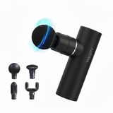 Mayaglory Premium Metal Gövde Masaj Tabancası 3200 rpm Akıllı Basınç Sensörlü Kas Gevşetici 4 Darbe Seviyesi 4 Başlık, 12 Saat Pil, Şarjlı, Taşınabilir Ergonomik Tasarım,Garantili (Black)