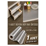 Mayaglory Raf Örtüsü Büyük Boy Metalize Raf Örtüsü Çok Amaçlı Çekmece Dolap Örtü Raf Örtü Mutfak Düzenleyici ( 1 ADET )