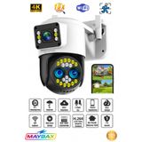 Maybax 1920*1080p WiFi Güvenlik Kamerası 360° Akıllı Gece Görüş IP66 Su Geçirmez Çift Yönlü Ses 10X Zoom