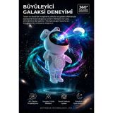Maybax Astronot Aurora Galaksi Projeksiyon Gece Lambası Bluetooth Hoparlörlü Uzaktan Kumandalı LED Işık