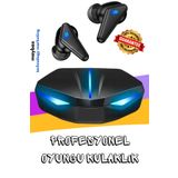 Maybax K55 Işıklı Kulakiçi Bluetooth Kulaklık Kablosuz Oyuncu Kulaklığı BT 5.0 Her Telefona Uyumlu
